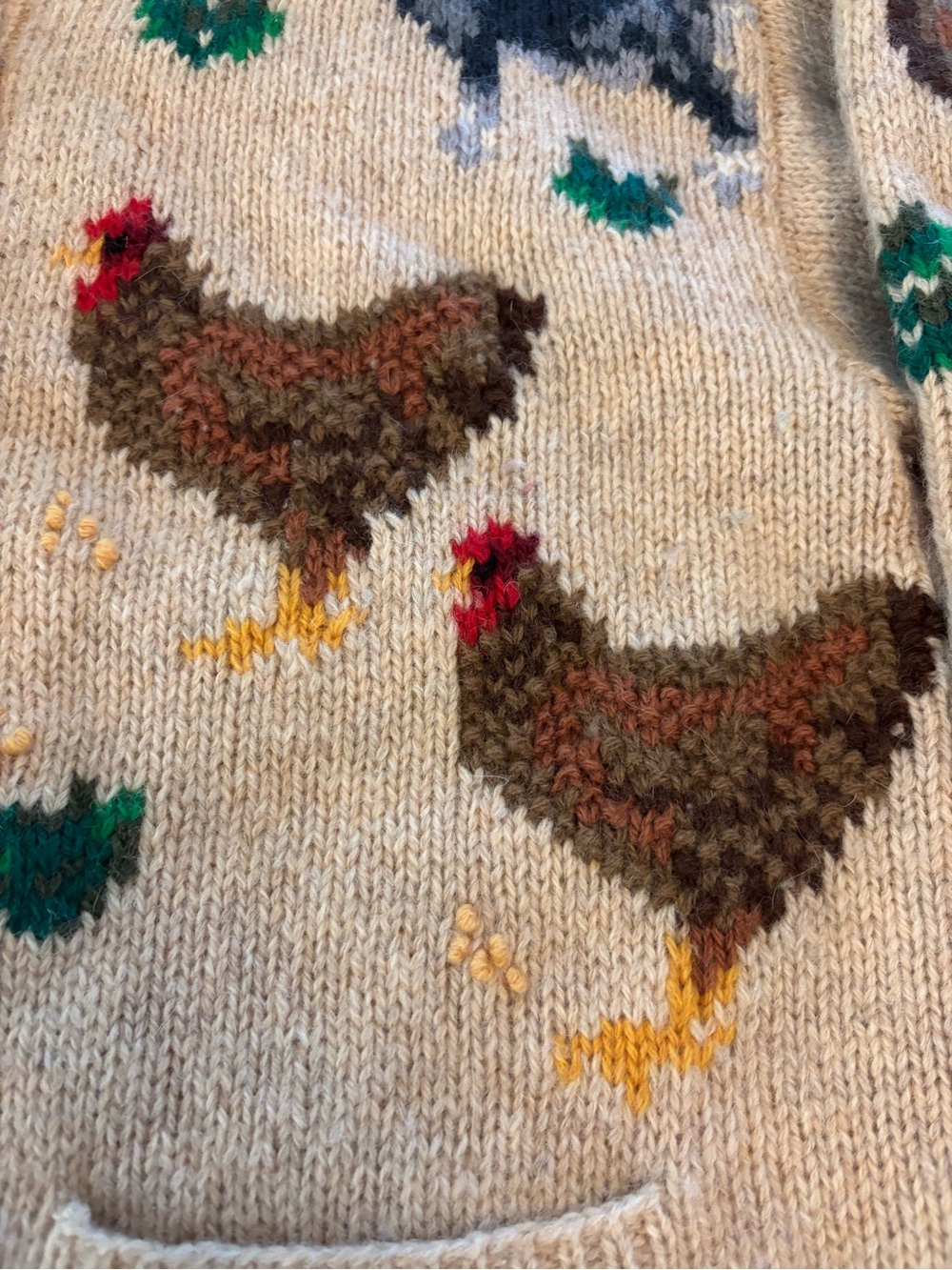 Vintage Eagle’s Eye Wool Farm Animal Cardigan size M? - Picture 4 of 11